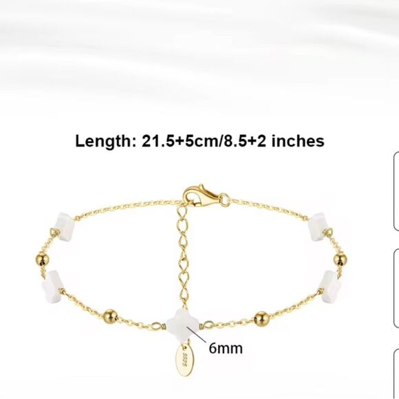 ENA925 Sterling Silver Anklet - Picture 4 of 4